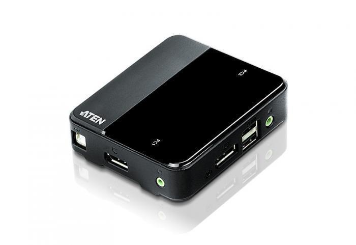 KVM Переключатель ATEN CS782DP USB/DisplayPort для графического дизайна, анимации и видео-приложений