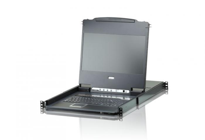 ATEN выпускает KVM Переключатель CL6708MW с USB+DVI+AUDIO, интегрированный с Full HD LCD консолью